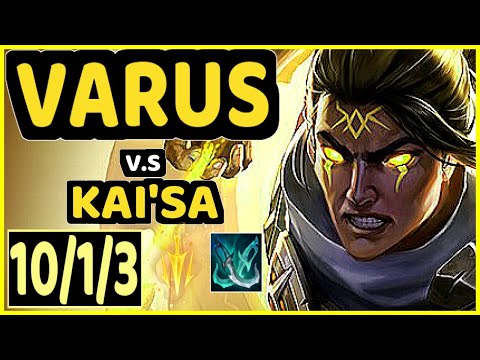 PADDEN (VARUS) vs KAI'SA - 10/1/3 KDA BOTTOM ADC GAMEPLAY - EUW Ranked DIAMOND