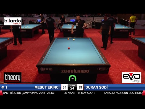 MESUT EKİNCİ & DURAN ŞODİ Bilardo Maçı - 2018 ERKEKLER 2.ETAP-5.Tur