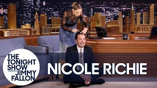Nicole Richie Braids Jimmy&#39;s Hair Mid-Interview While They Chat About Great News