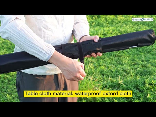 Folding aluminum table 53*55*75cm, 15kg capacity - lightweight and easy to carry, waterproof and easy to clean, easy to fold and store