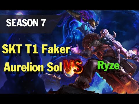 Season 7 SKT T1 Faker Aurelion Sol vs Ryze l LOL League of legends