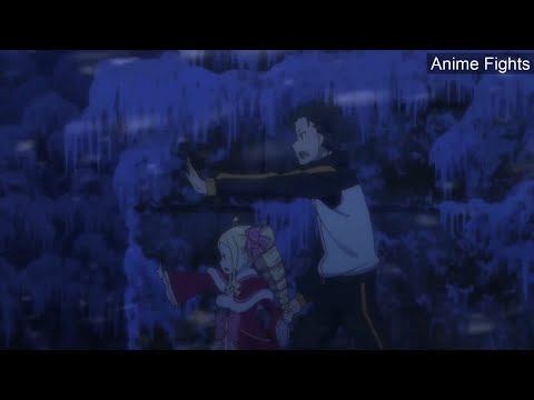 Subaru and Beatrice VS The Great Rabbit I Re: Zero Season 2 Episode 25 | Anime Fights