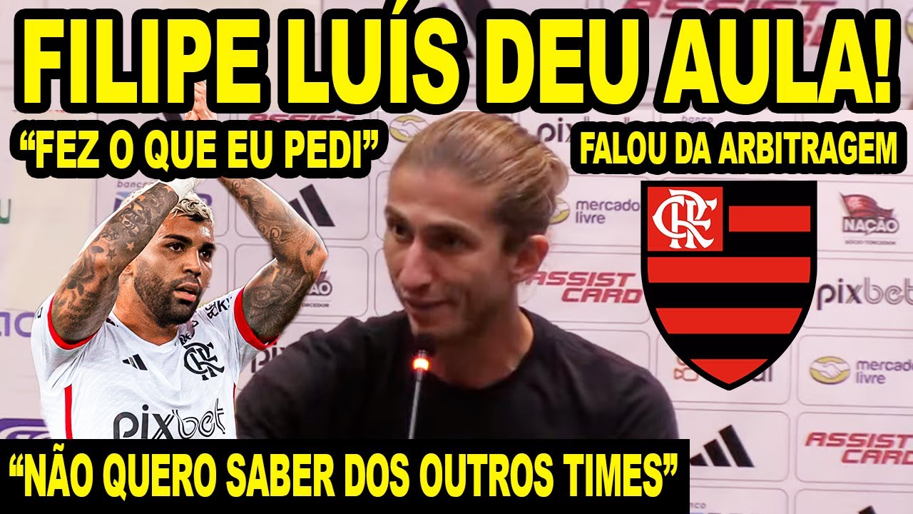 FILIPE LUÍS DEU UMA AULA DE COMO BRIGAR PELO TÍTULO! "NÃO QUERO SABER DOS OUTROS TIMES" COLETIVA FLA
