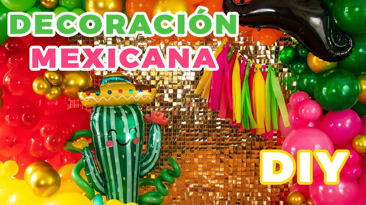 Haz una DECORACIÓN MEXICANA | FIESTAS PATRIAS | Globos | shimmer wall #DIY #vivamexico