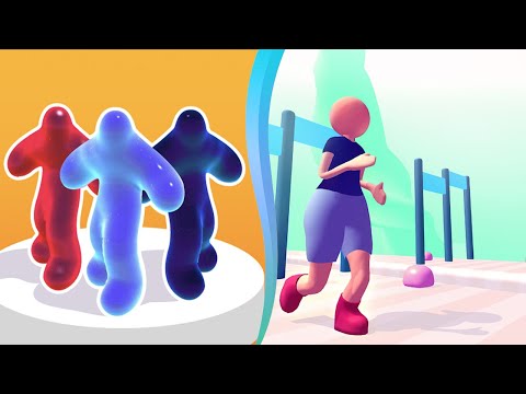 💜 💧 Blob Runner 3D Vs Bounce Big in Max Level Mobile Game Walkthrough Update New Trailer GFG83E5S