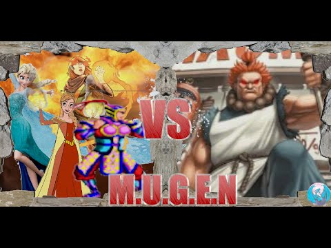 Clash of Ascended Gods: Anna, Elsa, Hope & Mulan EX VS Rare Akuma | MUGEN Clash!