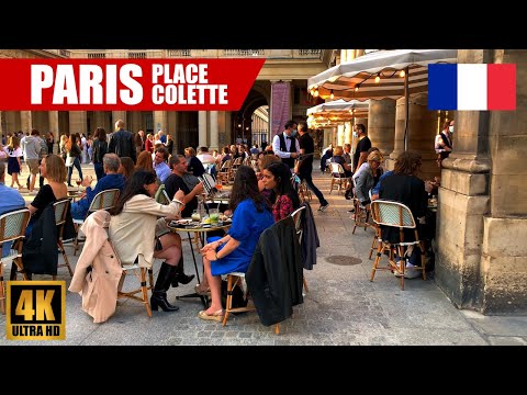 【4K】Paris Outdoor Cafes & Ballroom Dancing in Place Colette | July 2021 (Ultra HD 50fps)