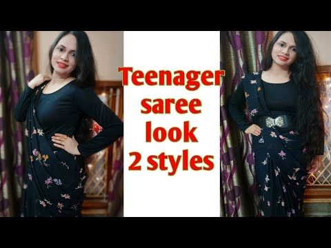 Saree look for teenagers | how to wear saree in different styles | साड़ी कैसे पहनें Video