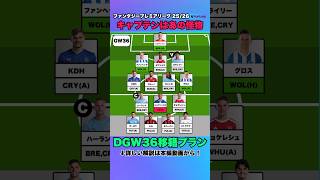 FPL DGW36移籍プラン #fpl #サッカー #premierleague #プレミアリーグ #サッカー日本代表