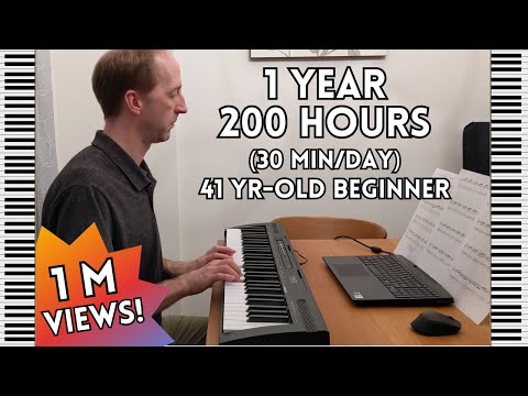 1 year of Piano Progress (41-year-old self-taught beginner)