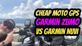 Cheap Motorcycle GPS Navigation | Garmin Zumo vs Garmin Nuvi