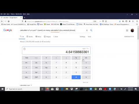 Part of a video titled Finding a cube root on a Google Calculator - YouTube