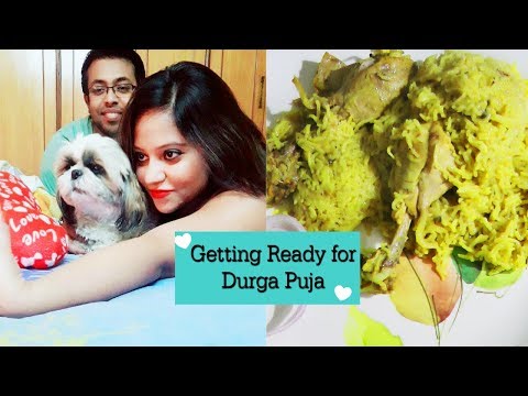 Getting Ready For Durga Puja | Our Puja Shopping Started | Very Easy Chicken Biriyani Recipe Video