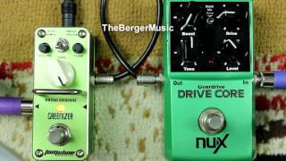 Video thumbnail for TOMSLINE GREENIZER vs Nux Drive Core pedal Comparison by Berger
