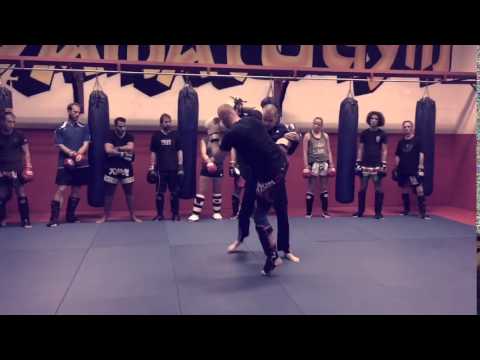 Roundhouse kick defence, by Yamato Gym, Weesp, Holland, NETHERLANDS