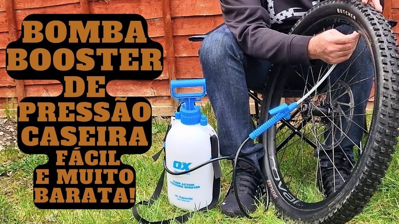 Bomba Booster caseira para encher pneu tubeless de Bike muito barata. A melhor!