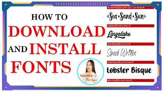 How to Download and Install Free Fonts for your Computer