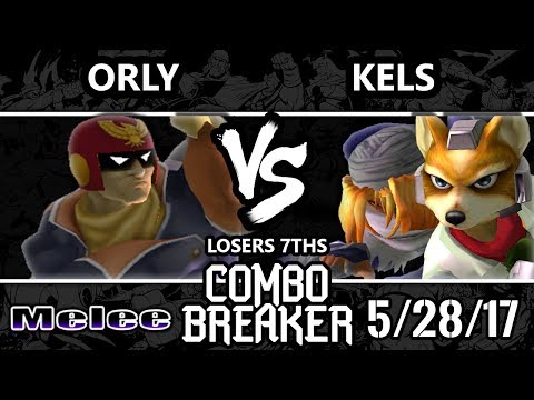 Combo Breaker 2017 Smash Melee - WIT | ORLY (Captain Falcon) vs GHQ | Kels (Sheik, Fox) - SSBM L7ths