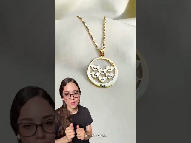 Vídeo relacionado con Collar con nombres personalizados, modelo PEQUES, elige tu combinación de niños, acero inoxidable, regalos día de la madre.