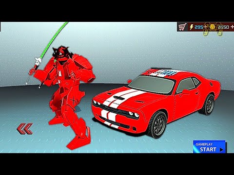 Police Samurai Robot Car Transformation: Red Car Robot Transform City Battle - Android Gameplay