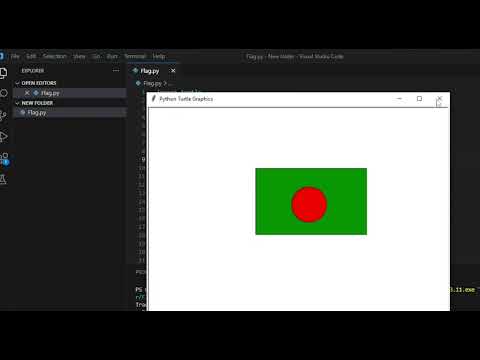 Python Project Bangladesh Flag Using Python In Vs Code