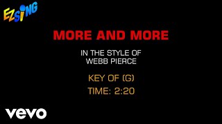 Webb Pierce - More And More (Karaoke EZ Sing)