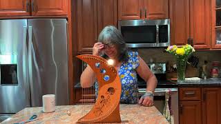Video thumbnail for I bought a Moon Lyre ( Unboxing, Tuning Tips and Musical Examples) 19 Strings and so PRETTY! by Maria Calfa-DePaul