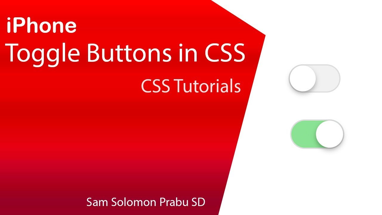 iPhone Toggle Button in CSS | CSS Tutorials | Web Development Tutorials