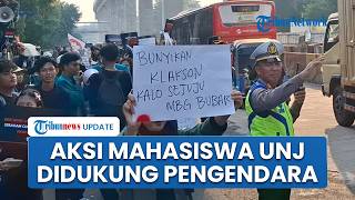 Aksi Mahasiswa UNJ Dapat Dukungan Pengendara, Klakson Bersahut-sahutan di Rawamangun