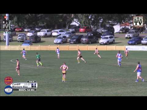 2015 BDAFL 1st Divsion Round 7   Cardiff v Warners Bay 2nd Q