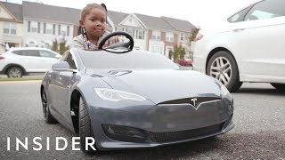 Dad Bought His Daughter Her Own Toy Tesla