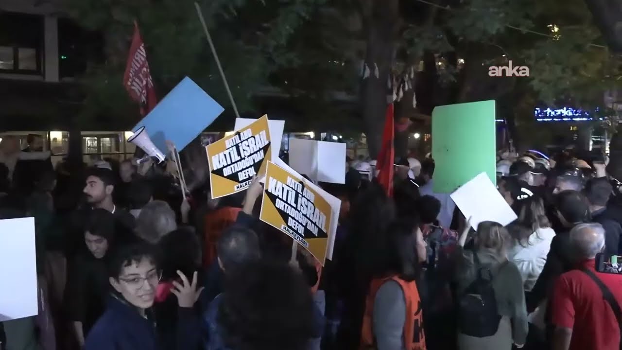 Ankara Emek ve Demokrasi Güçlerinin Ankara’da Filistin’e destek eylemine polis müdahalesi #Canlı