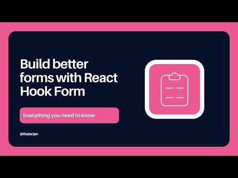 React Hook Form crash course | Everything You Need to Know