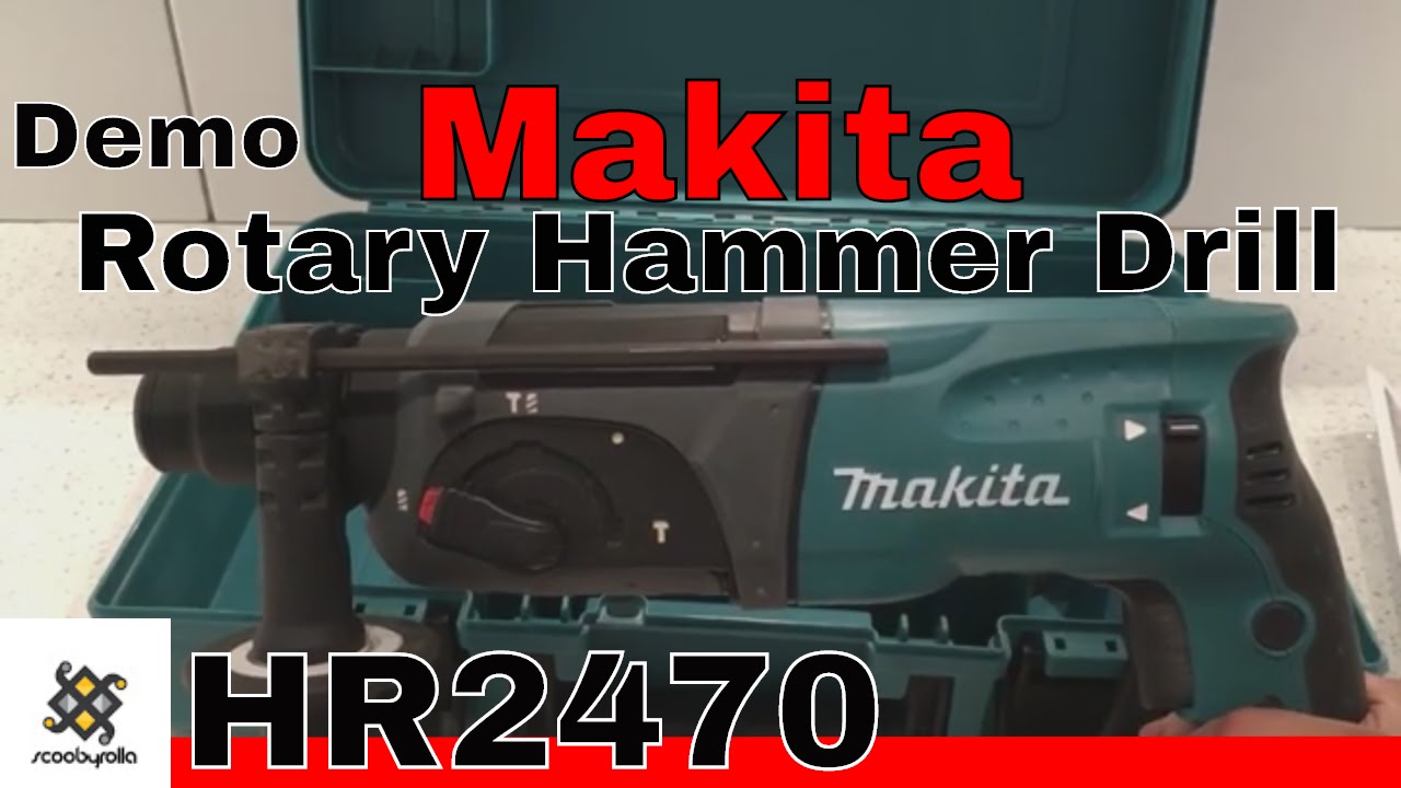 Перфоратор Makita HR2470 – демонстрация на SDS+ перфоратор за бетон
