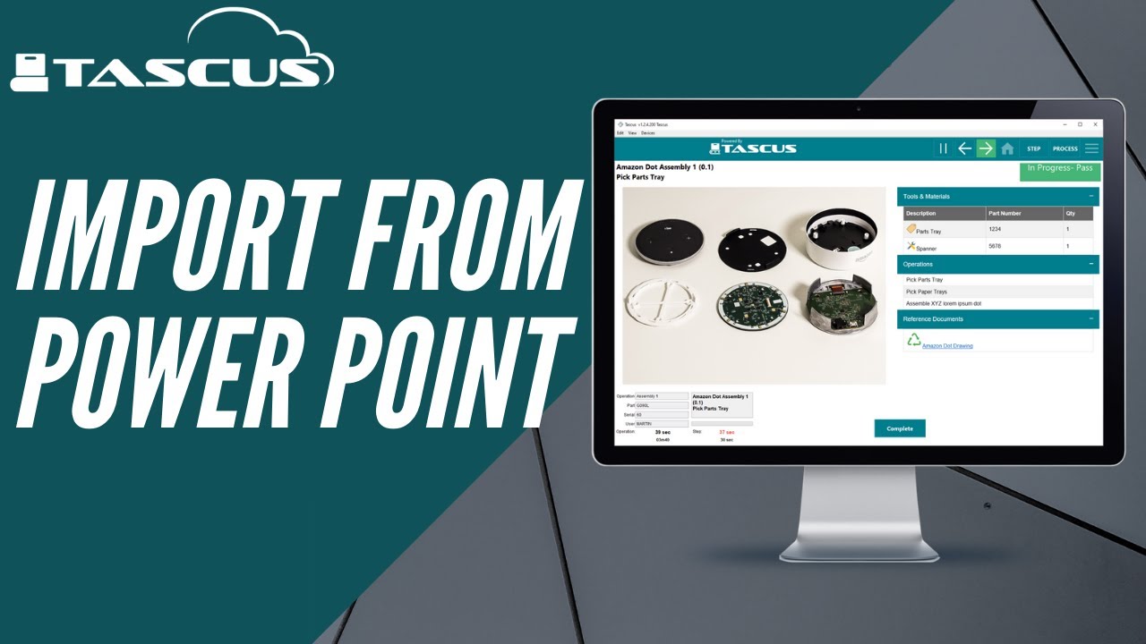 Tascus Import Work Instructions from PowerPoint