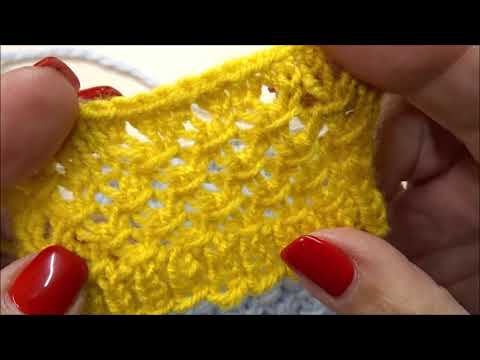 Strickmuster 🧶Waben mit Lochmuster