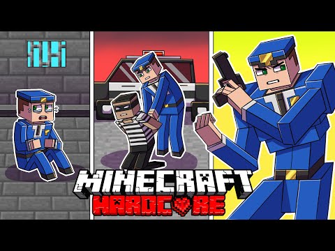 Surviving 100 DAYS as a HARDCORE POLICE in Minecraft!