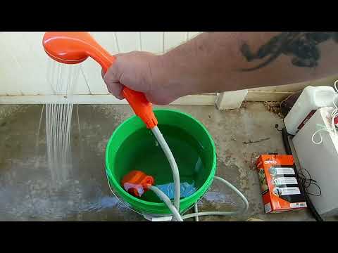 Camping on a budget: Off Grid Camp shower review, portable shower system.
