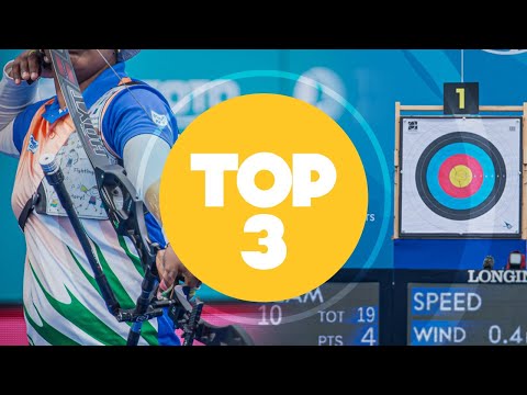 Top 3: Archers at the third stage of the 2021 Hyundai Archery World Cup in Paris