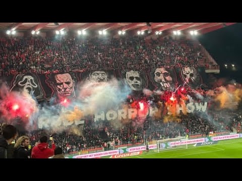 Standard de Liège fans at home vs Royal Charleroi S.C. in the Derby Wallon 🇧🇪
