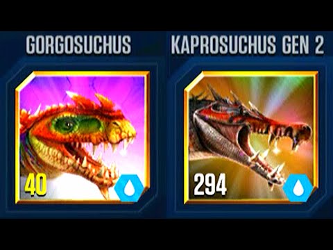 GORGOSUCHUS VS KAPROSUCHUS GEN 2 | JURASSIC WORLD THE GAME