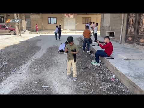 شاهد بالفيديو.. كوردستان سوريا .. اطفال قامشلو صبيحة عيد الفطر السعيد