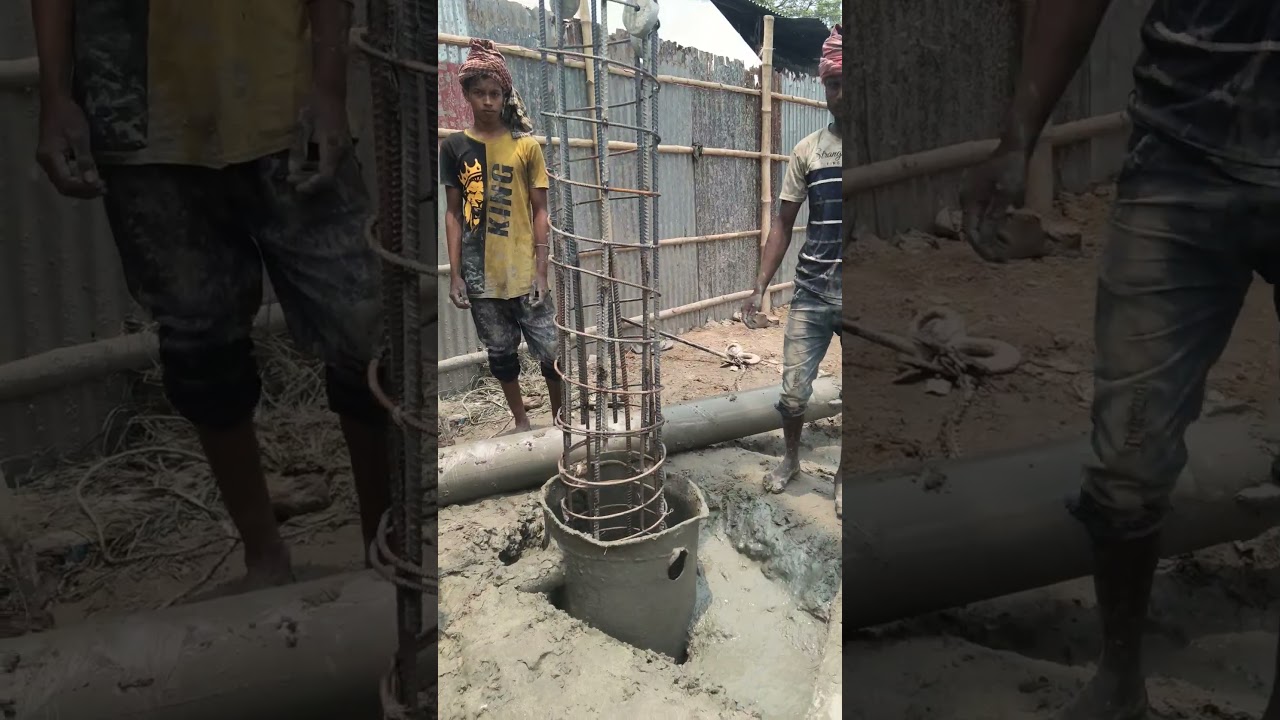 Rebar Case of Pile Driving #pile #piling #construction
