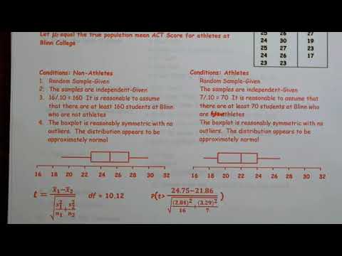 25 2 Sample T Tests and Intervals Scenario 1 pgs 193 to 195