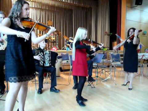 Mikkeline at the violin with Cafe Confuso, playing La Cumparsita by G.M. Rodriguez
