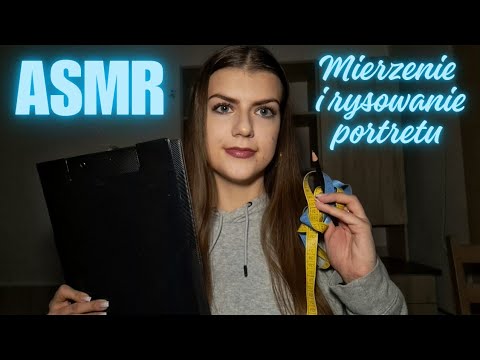 [ASMR po polsku] Mierzenie twarzy oraz rysowanie portretu Roleplay| Measuring and sketching