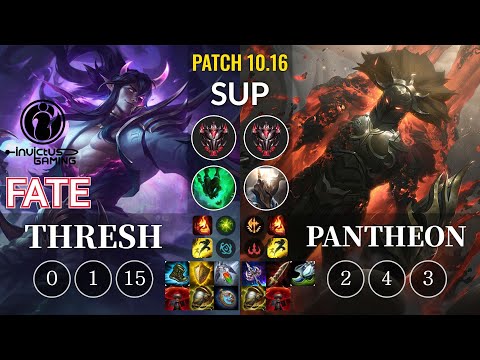 IG Fate Thresh vs Pantheon Sup - KR Patch 10.16