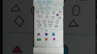 DIY worksheets on shapes for Pre-k, nursery ,LKG, UKG , Kindergarten | #shorts