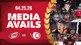 Brady Tkachuk, Thomas Chabot, Tyler Kleven, Drake Batherson, Travis Green Postgame Media vs CAR