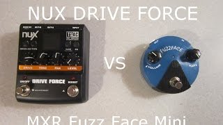 Video thumbnail for NUX DRIVE FORCE VS MXR Fuzz Face Mini (silicon) by hovercraft Artifact